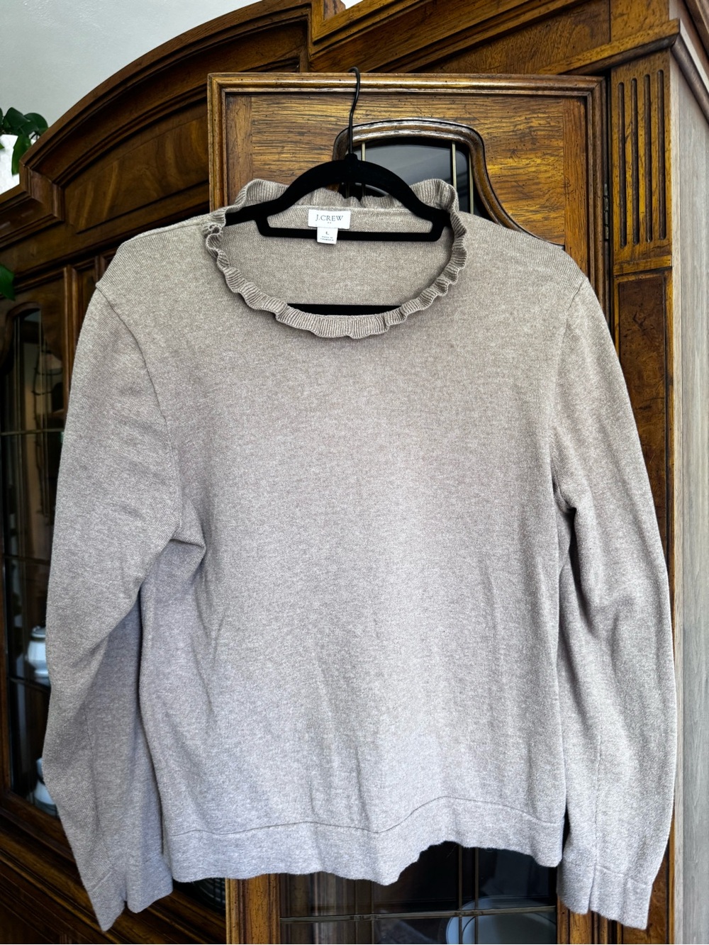 J. Crew 100% Cotton Ruffle Lettuce Neck